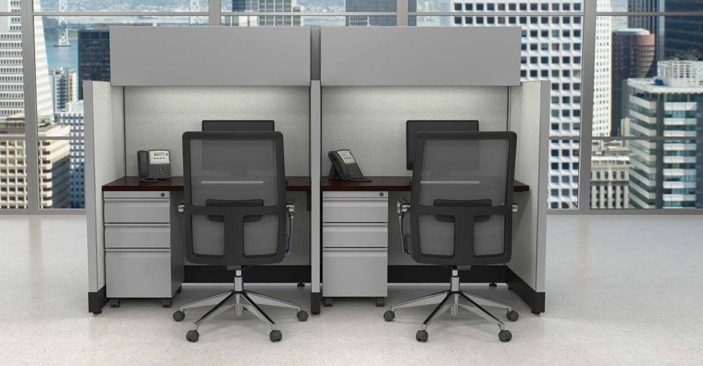 Office Star Systems IN STOCK telemarketing cubicle station 2-pack