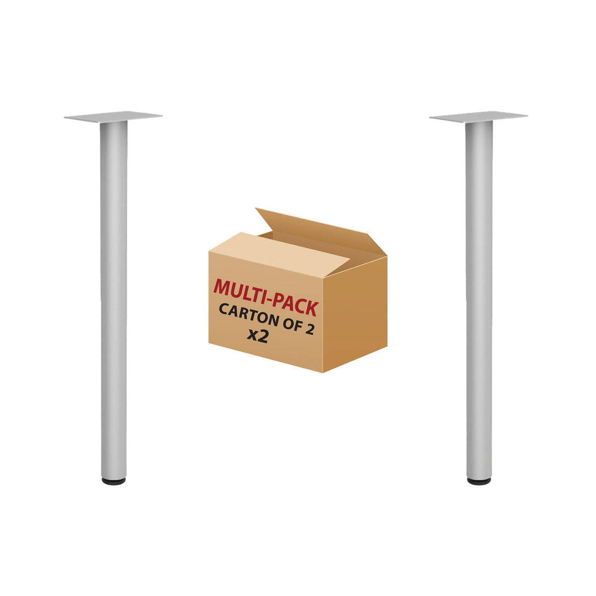 OfficeSource Training Tables by OfficeSource Post Leg with Glides (OSPOST28G)