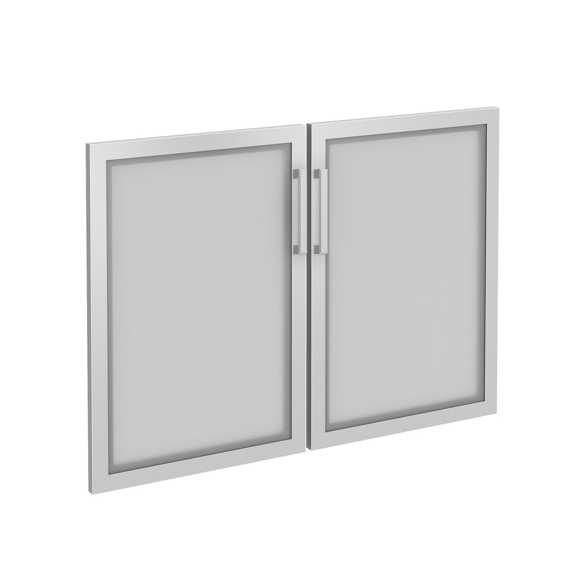 OfficeSource OS Laminate Tempered Glass Silver Frame Cabinet Door For OS113 (OS113SGD)