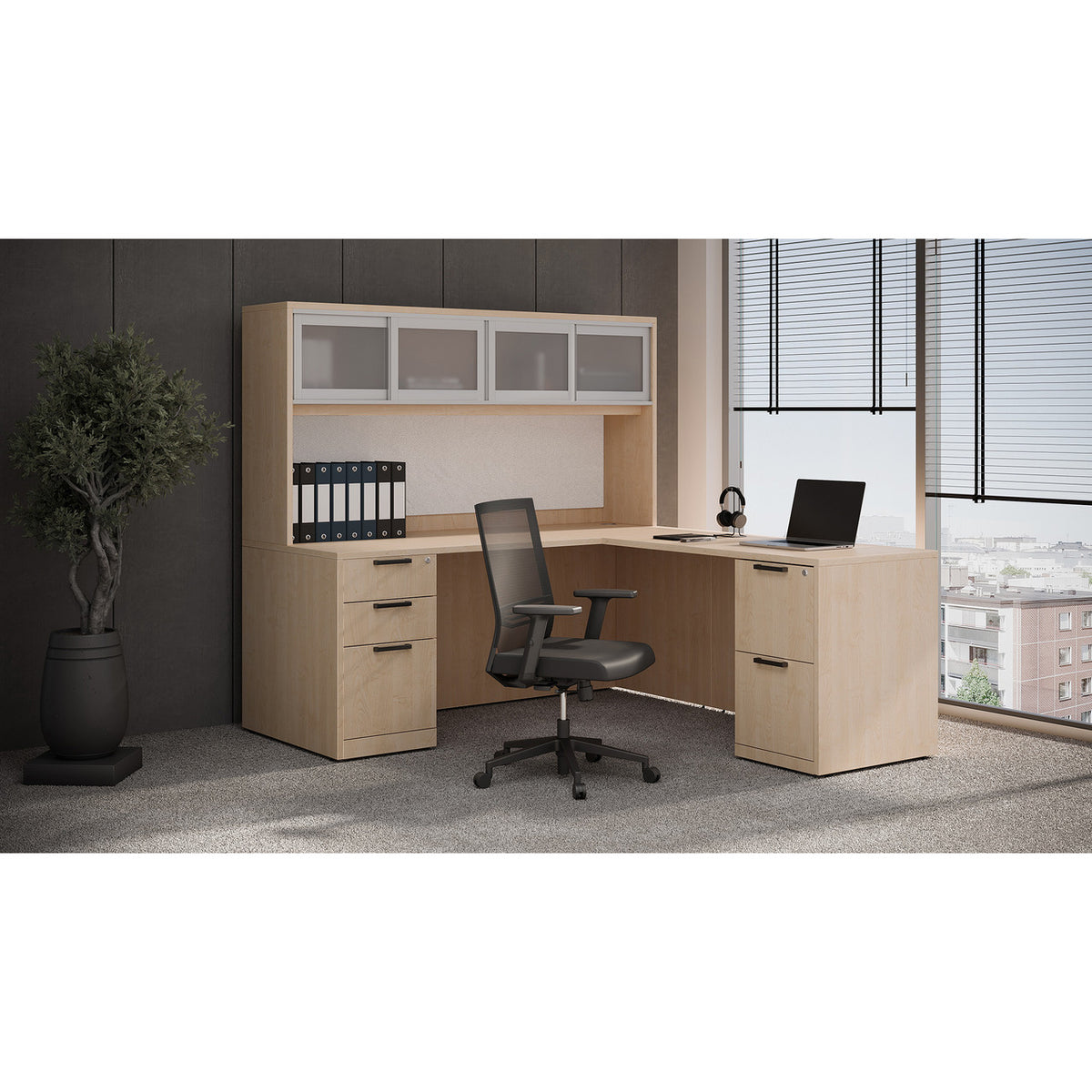 OfficeSource OS Laminate L Shape Typical - OSTYP127