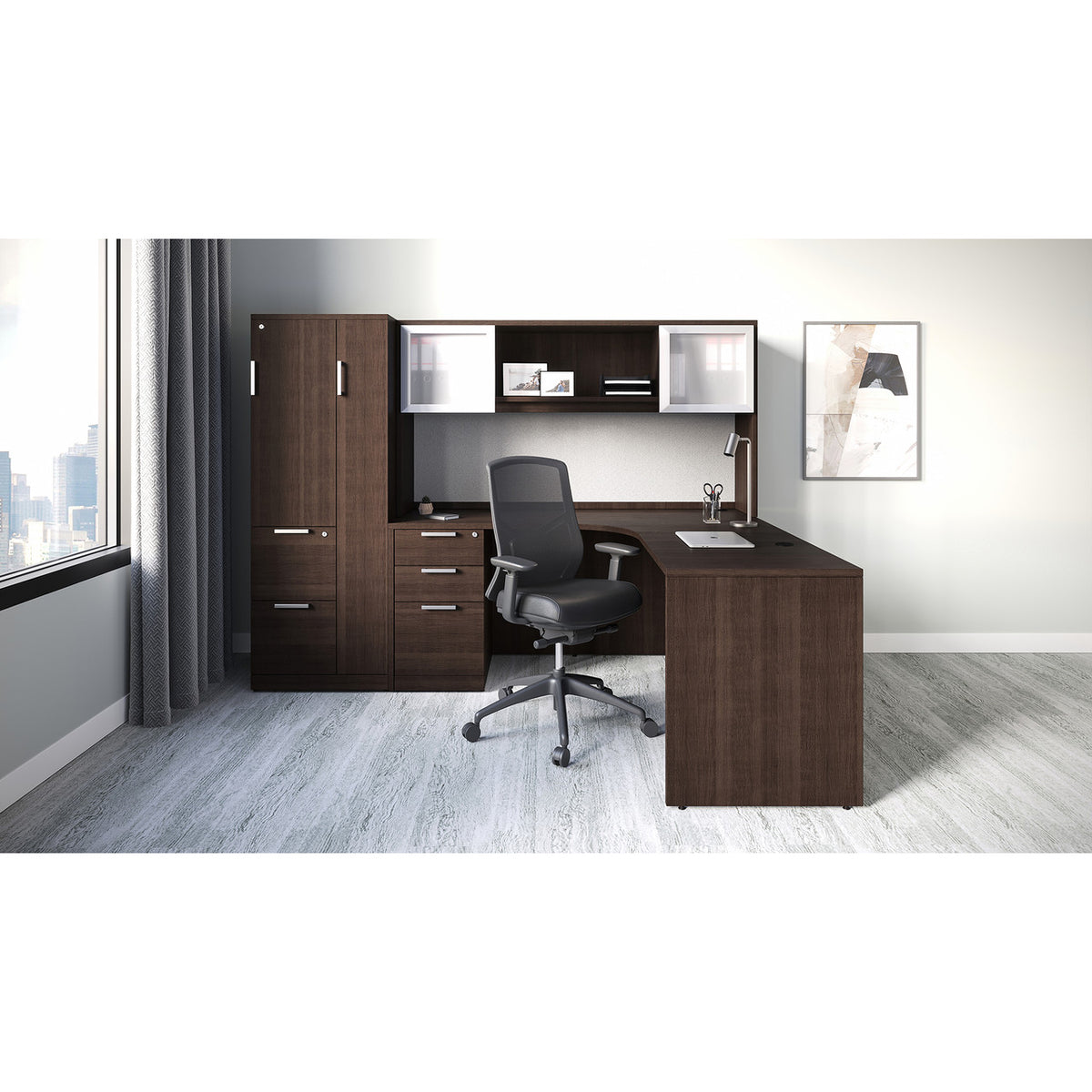 OfficeSource OS Laminate Collection L Shape Typical (OSTYP24)