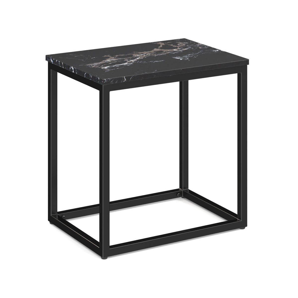 OfficeSource Lenox 22" x 16" Rectangular Side Table with Black Metal Base (OSOT2216Z)
