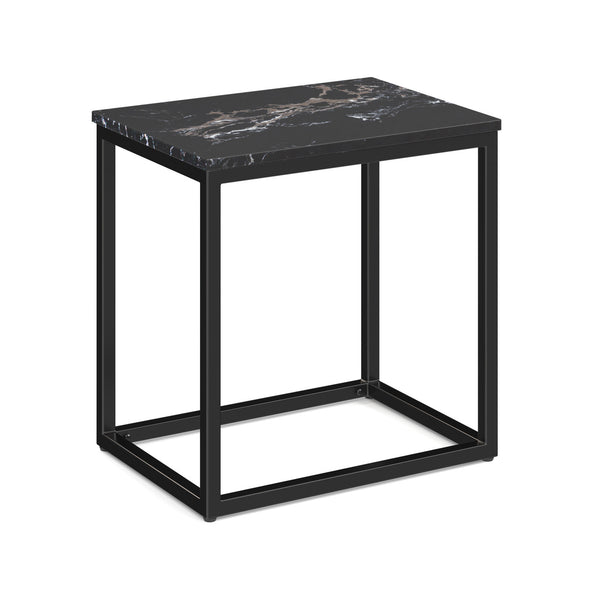 OfficeSource Lenox 22" x 16" Rectangular Side Table with Black Metal Base (OSOT2216Z)