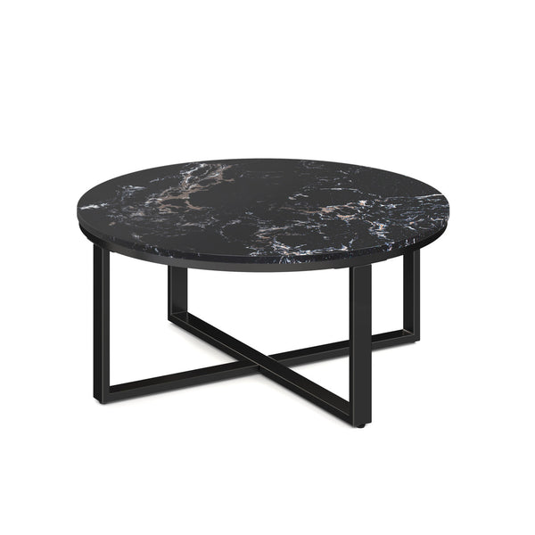 OfficeSource Kora 36" Round Occasional Table with Black Metal Base (OSOT36R)