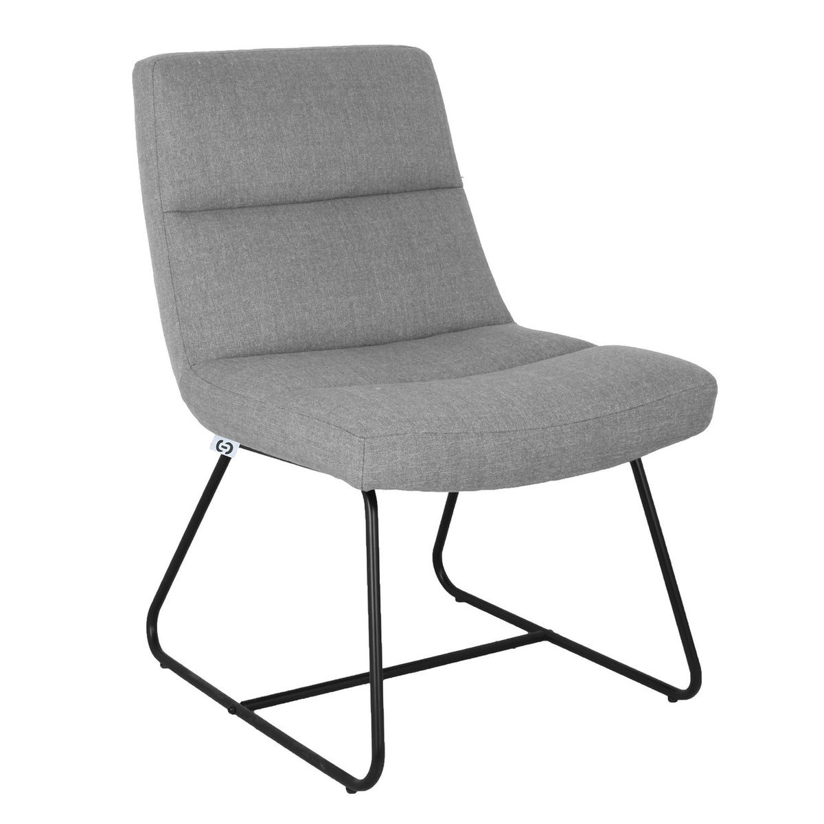 OfficeSource Sutton Upholstered Lounge Chair with Sled Base (OSRL3005FGT)