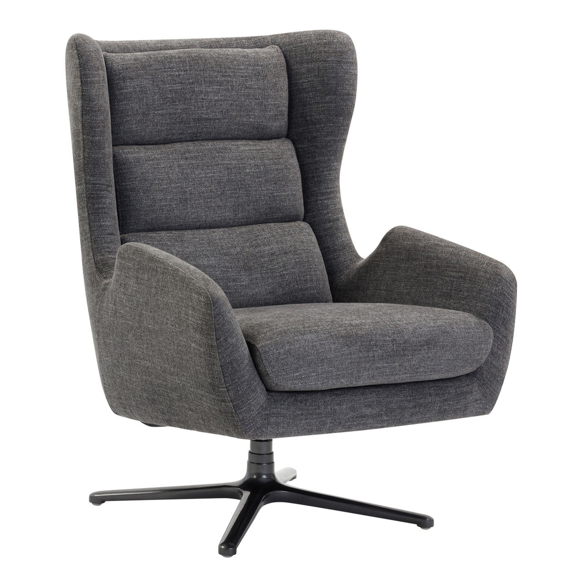 OfficeSource Lincoln High Back Upholstered Swivel Lounge Chair (OSRL3007FGC)