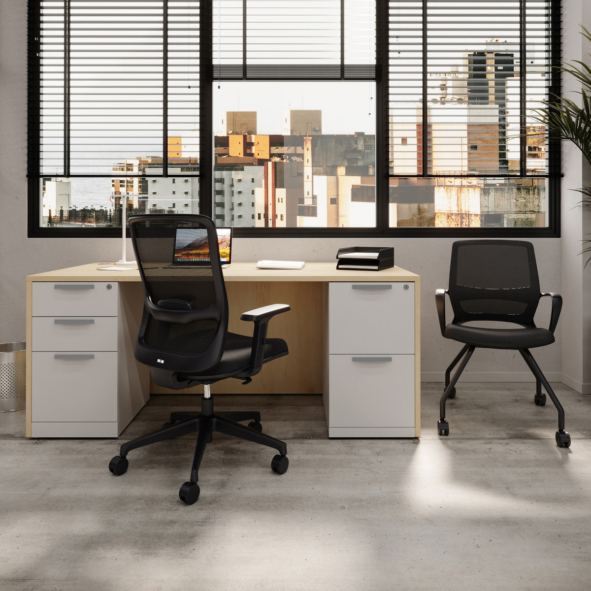 OfficeSource OS Laminate Double Full Pedestal Typical - OSTYP235