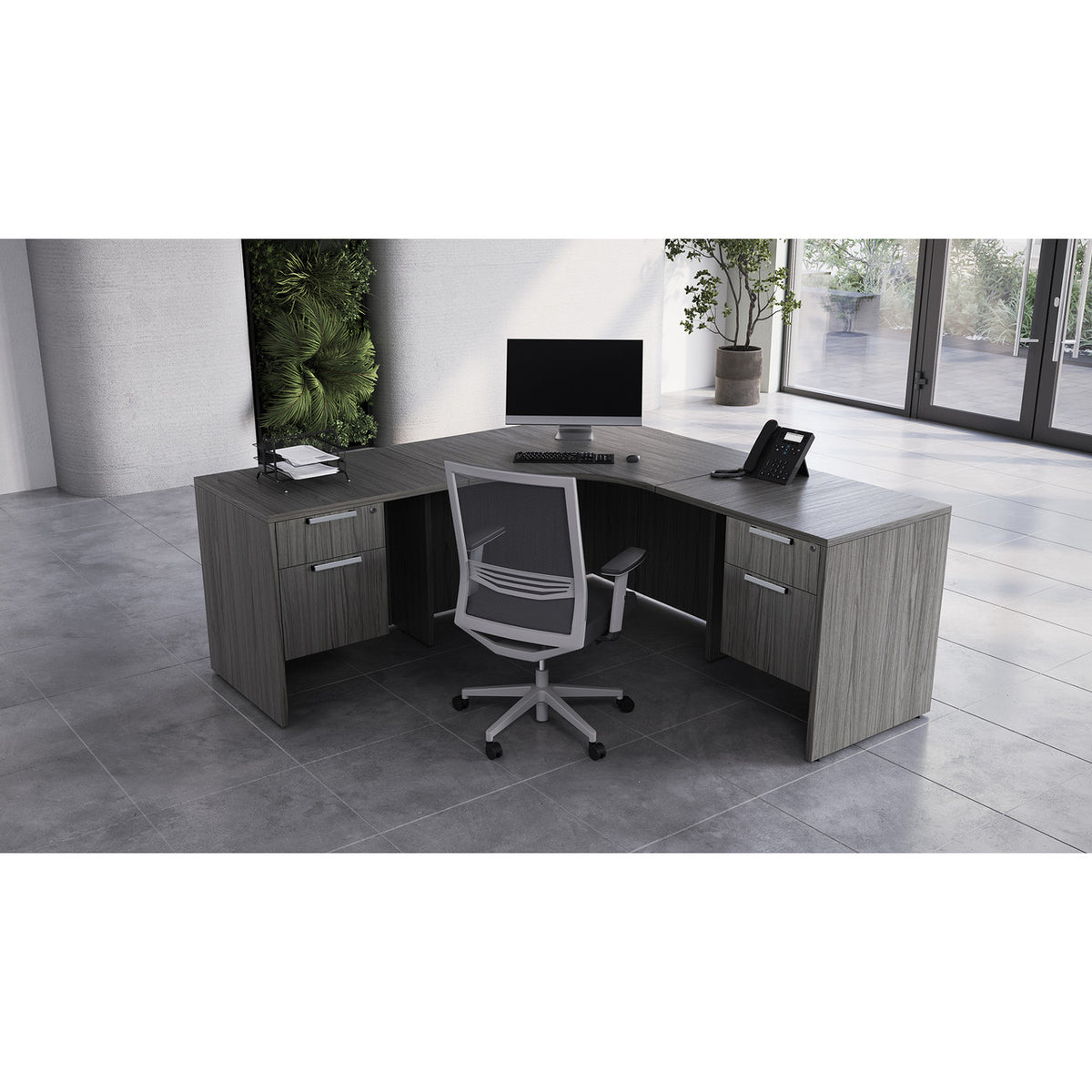 OfficeSource OS Laminate L Shape Typical - OSTYP318