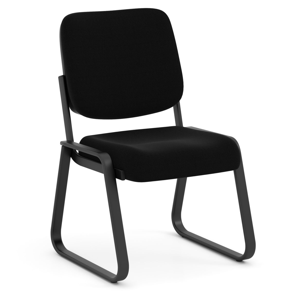 OfficeSource Value Collection Armless, Sled Base Guest Chair with Black Frame (OSGS4905FBK)