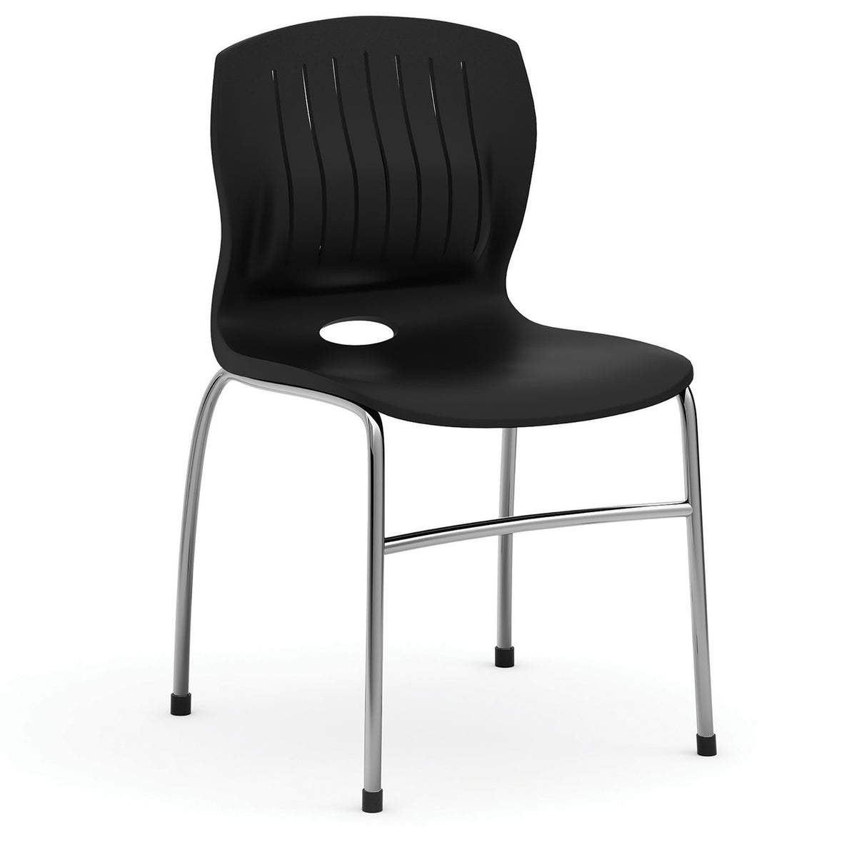 OfficeSource Slash Armless Guest Stack Chair with Chrome Frame (OSSN6019)