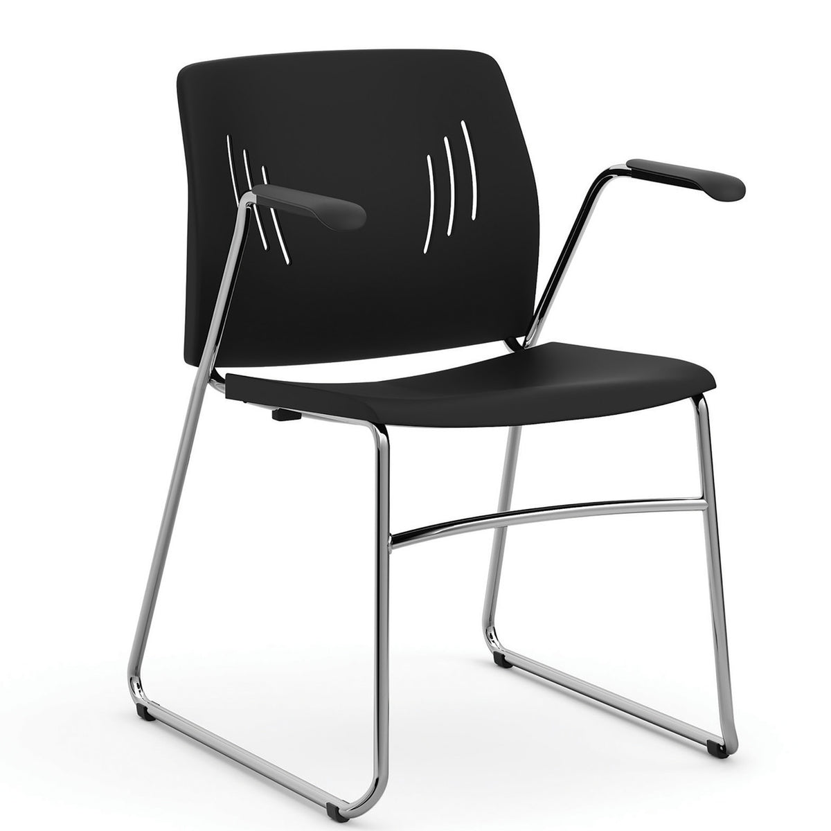 OfficeSource Stacked Seating Stackable Side Chair with Chrome Frame (OSSN6016)