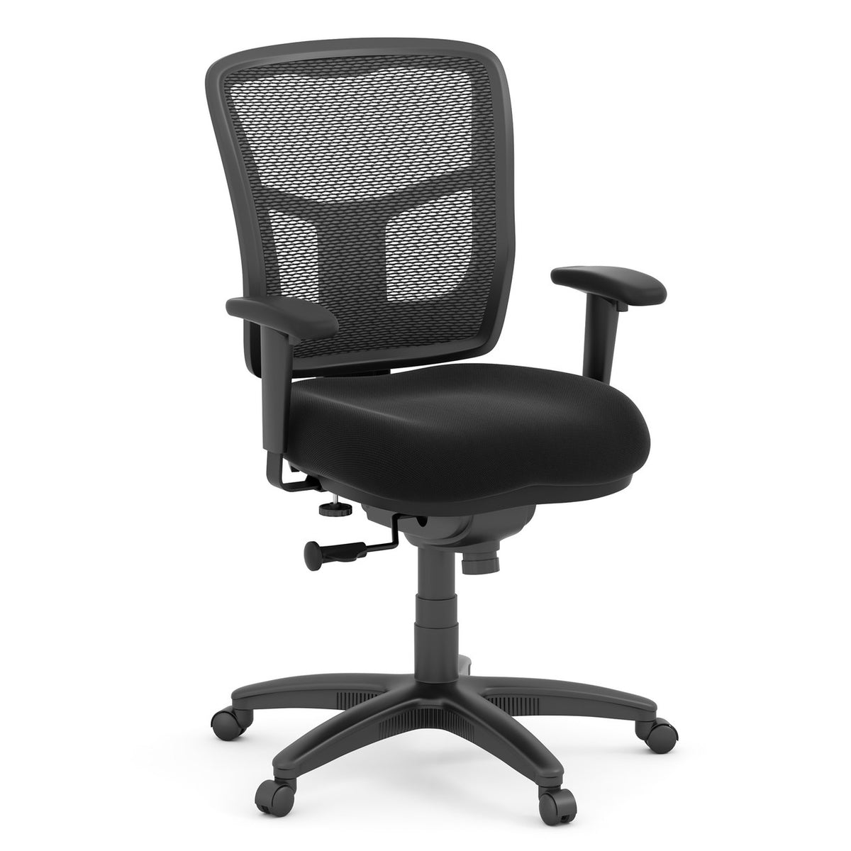 OfficeSource CoolMesh Basic Task Chair with Fabric Seat and Black Frame (OSTW8905)