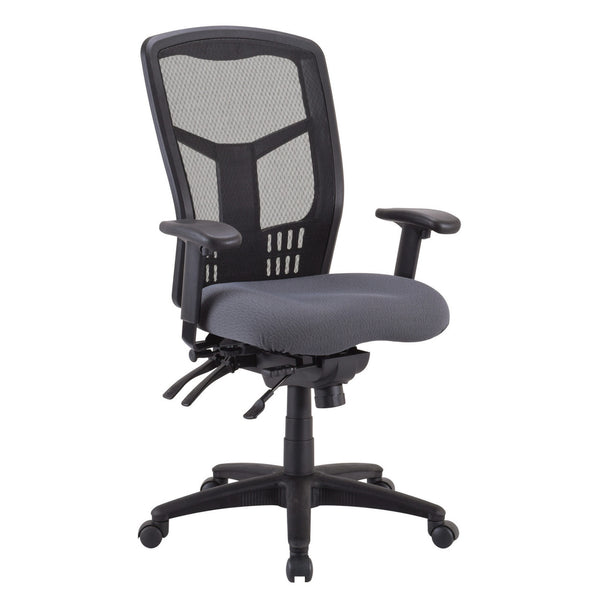 OfficeSource CoolMesh Collection Multi-Function High Back with Seat Slider and Black Frame (OSTW8908)