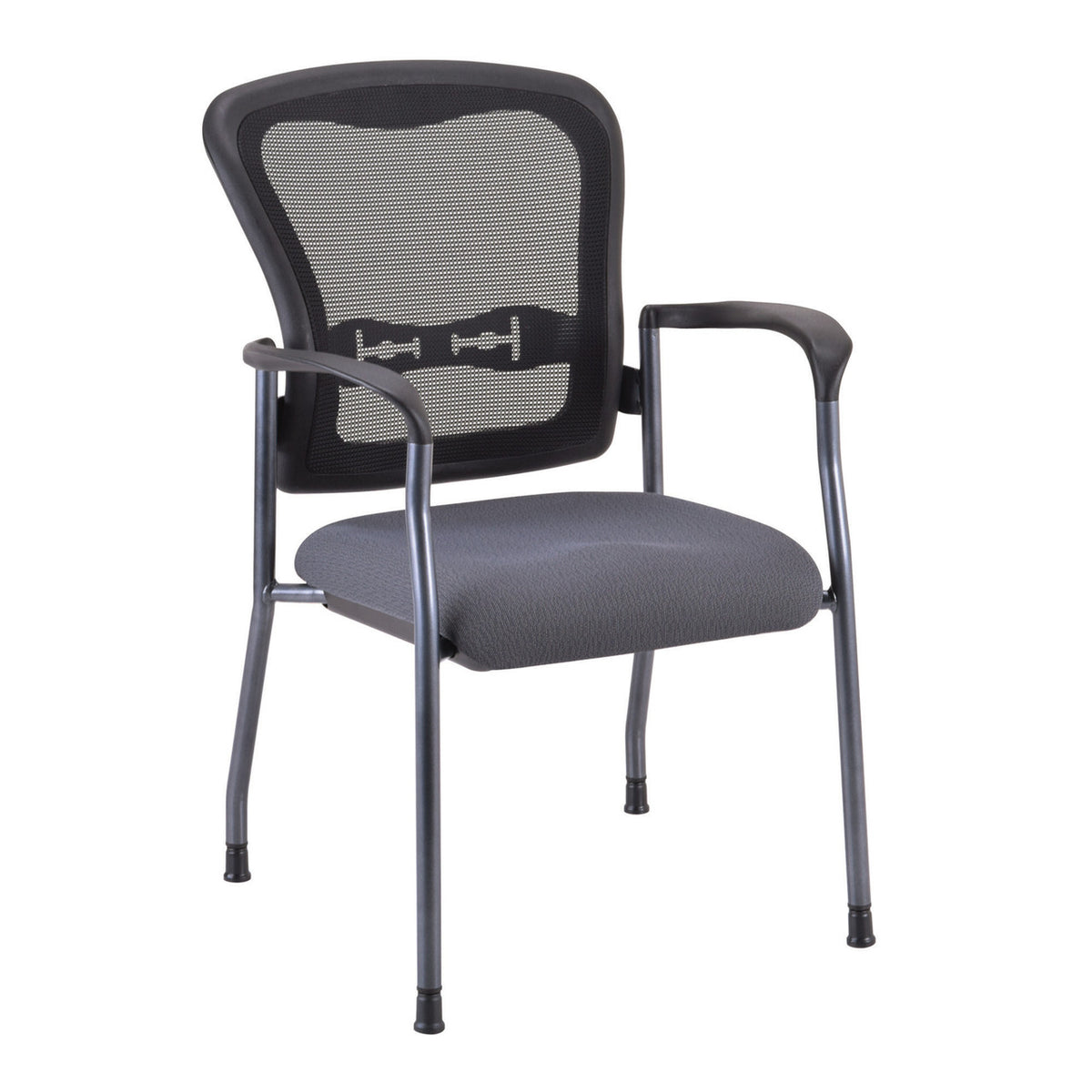 OfficeSource CoolMesh Mesh Back Guest Chair with Arms and Titanium Gray Frame (OSSN6911)