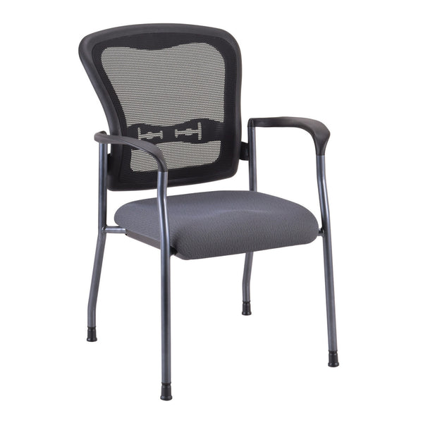 OfficeSource CoolMesh Mesh Back Guest Chair with Arms and Titanium Gray Frame (OSSN6911)