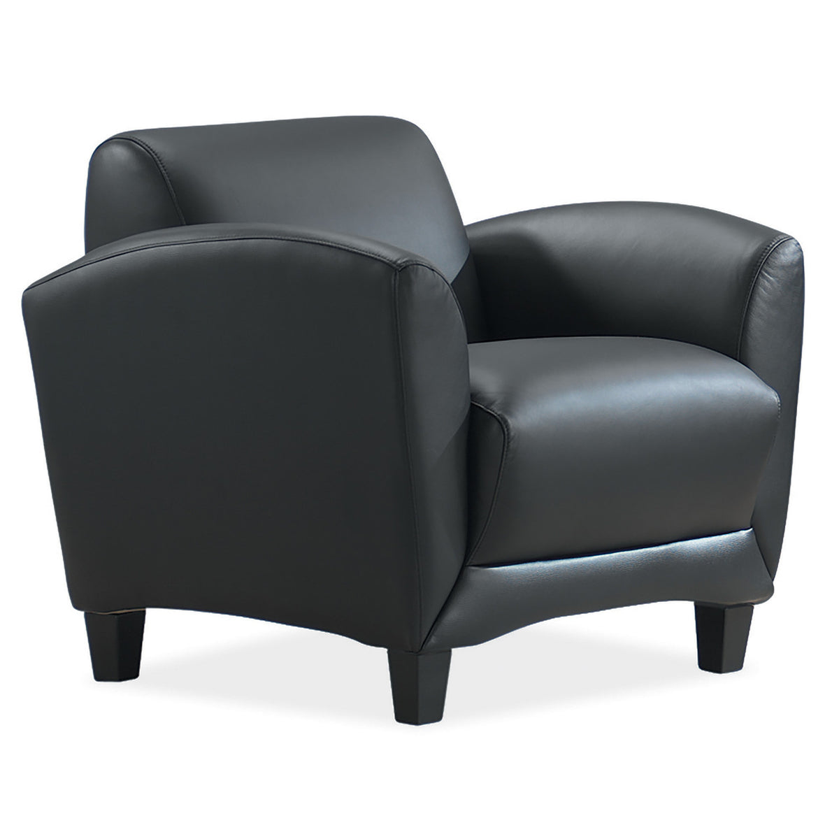 OfficeSource Manhattan Club Chair with Black Wood Legs (OSRL3021L)