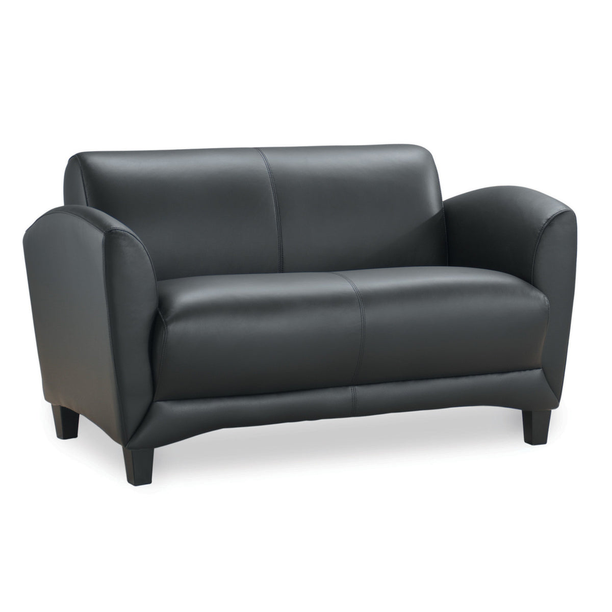 OfficeSource Manhattan Loveseat with Black Wood Legs (OSRL3022L)