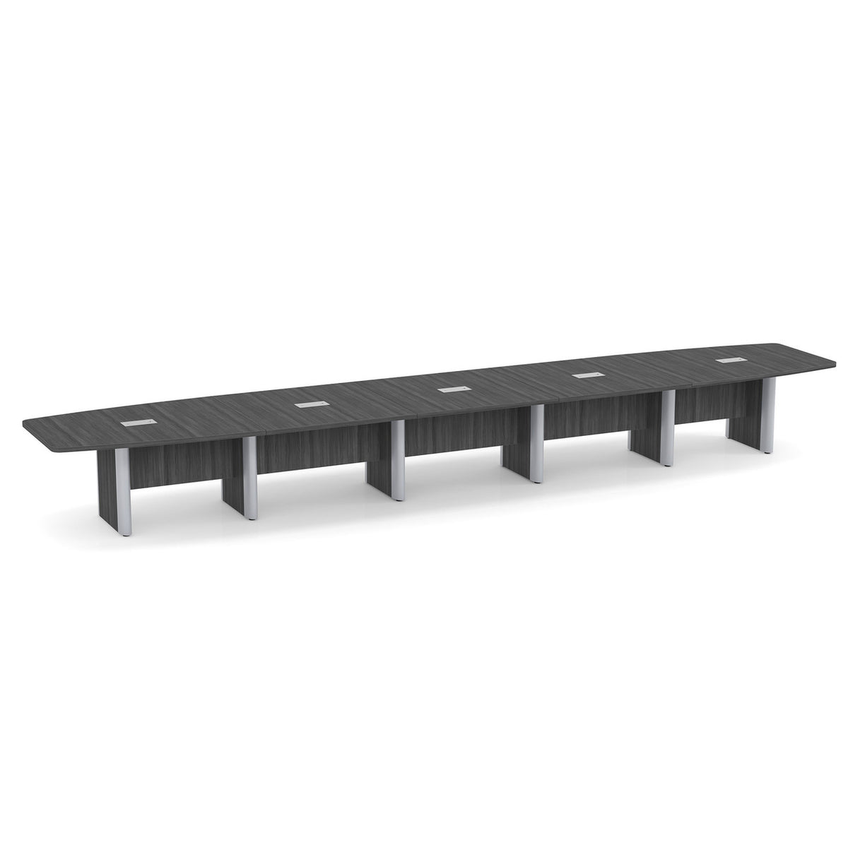 OfficeSource OS Laminate Conference Tables Expandable Boat Shaped Conference Table with Elliptical Base - 22' (OSCBELP22)
