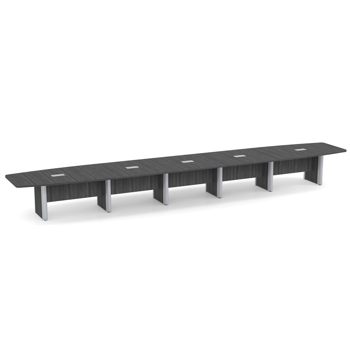 OfficeSource OS Laminate Conference Tables Expandable Boat Shaped Conference Table with Elliptical Base - 24' (OSCBELP24)