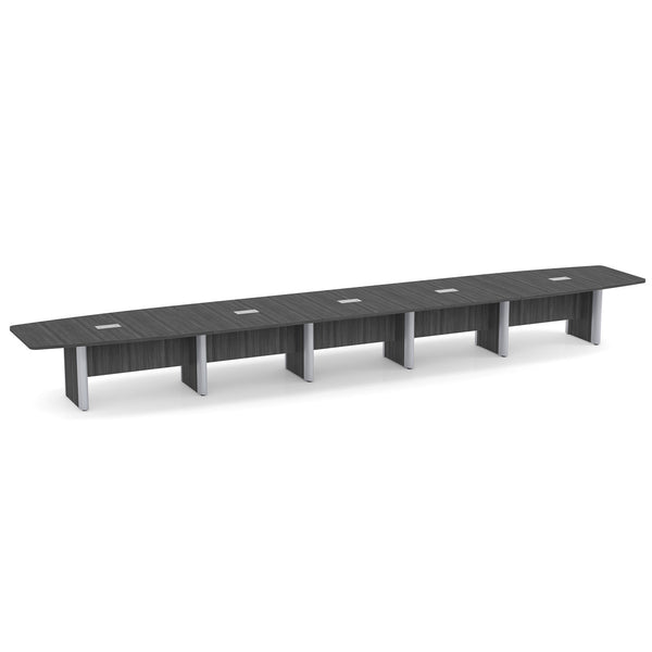 OfficeSource OS Laminate Conference Tables Expandable Boat Shaped Conference Table with Elliptical Base - 24' (OSCBELP24)