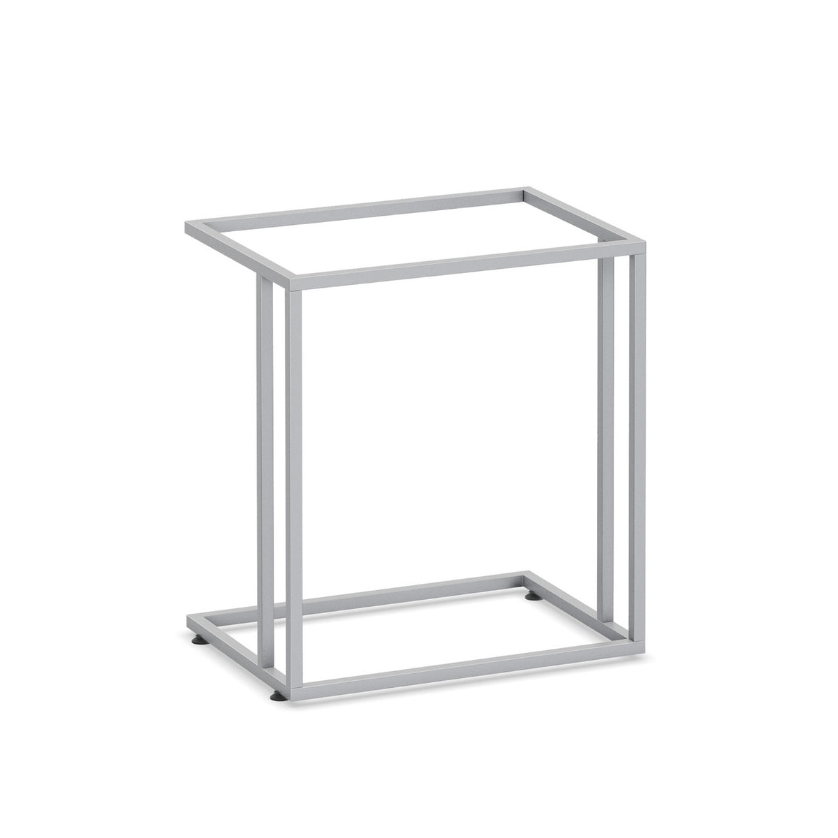 OfficeSource OS Reception Tables Laminate Side C Table with Silver Base (OSTC66T)
