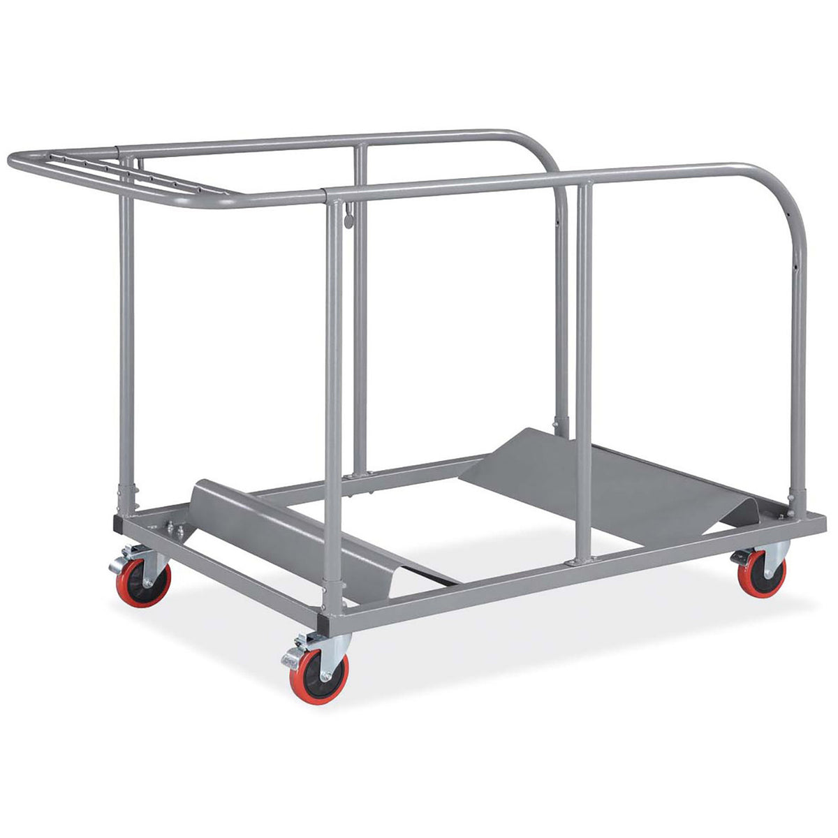 OfficeSource Blow Molded Folding Tables Round Table Cart (OSRA106AGR)