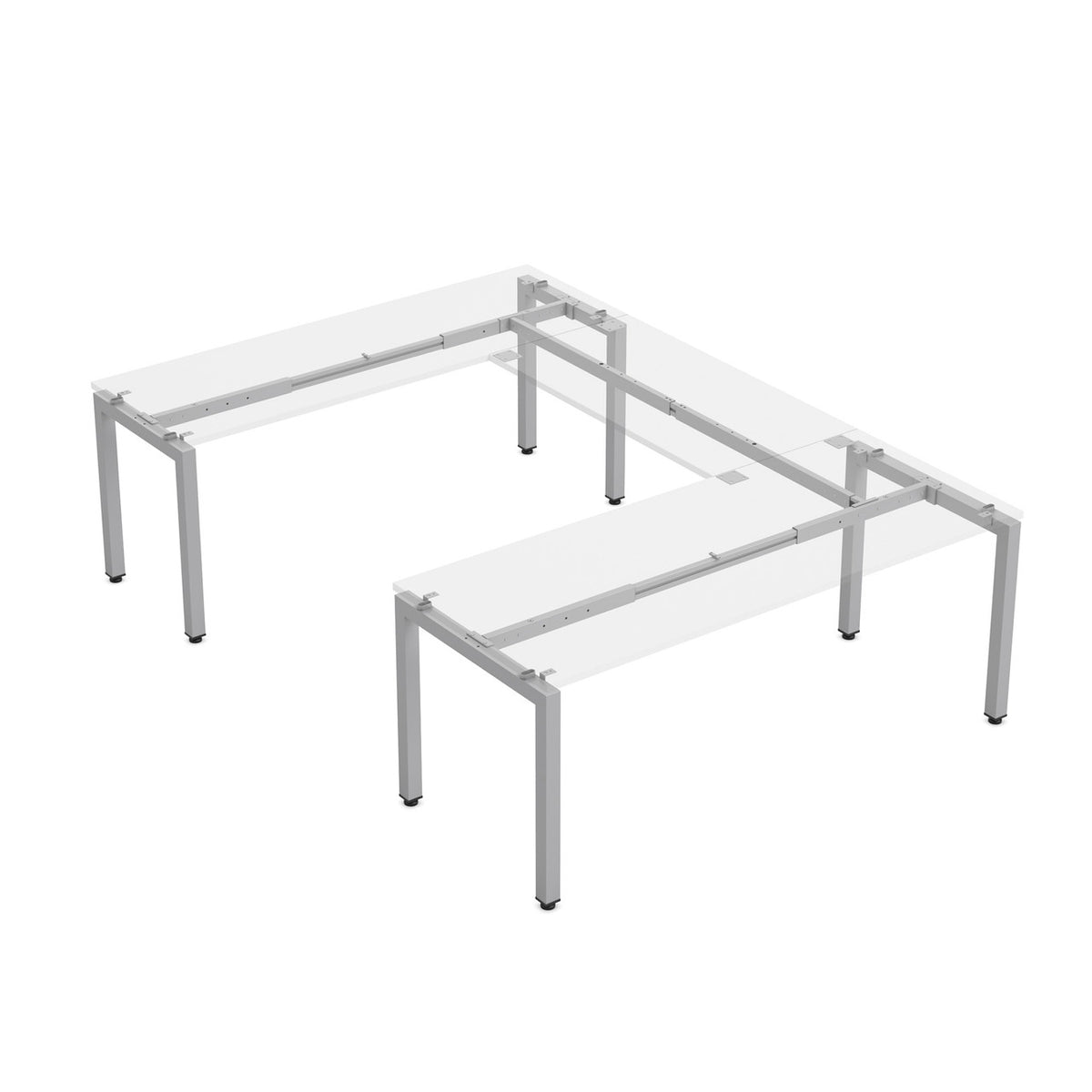 OfficeSource Variant 24"D U-Shaped Desk - Unite Style (OSTYP336SI)
