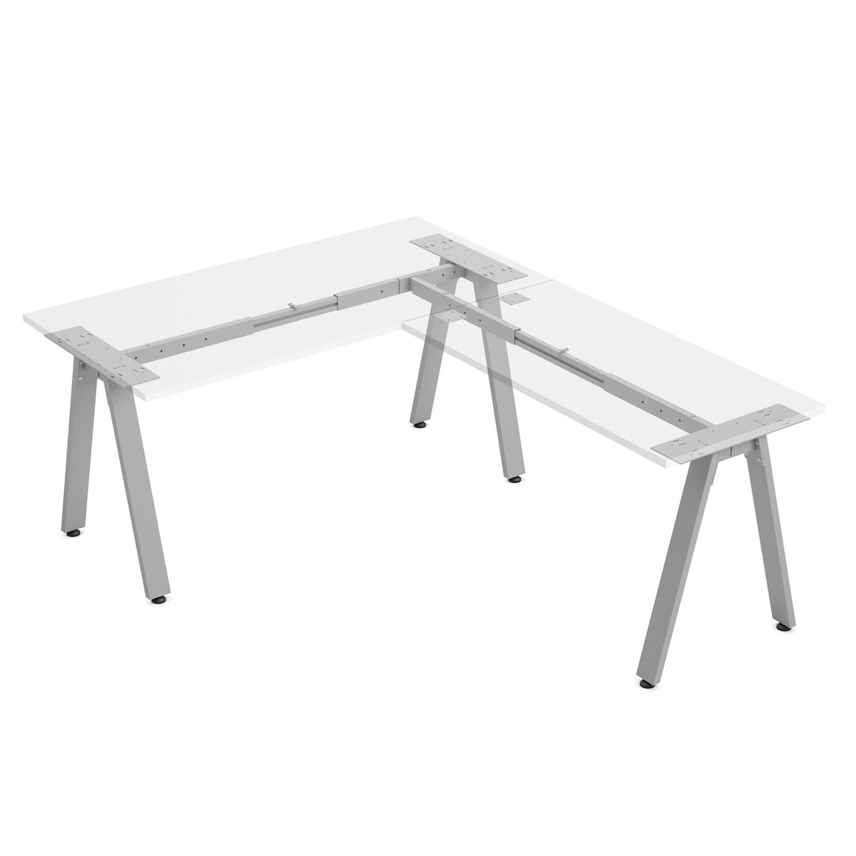OfficeSource Variant L-Shaped Desk - Oblique Style (OSTYP335SI)