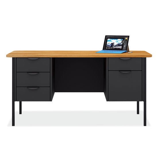Candex Teacher's Double Hanging Pedestal Desk - 72"W x 30"D