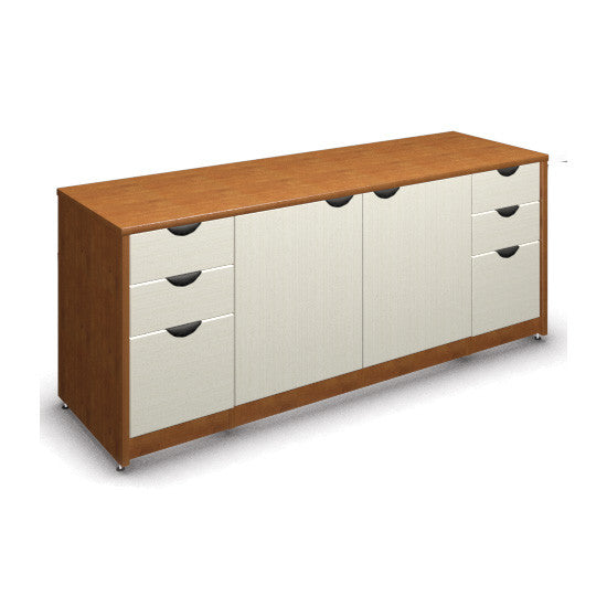 Candex Storage Credenza with Box and Dual File Storage, 2 Doors, File and Dual Box Storage - 29" H