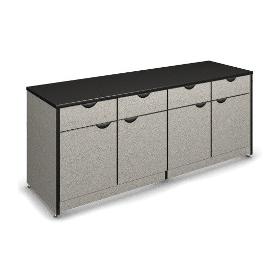 Candex 4 Drawer and 4 Door Buffet Height Credenza with Locks - 36'' H