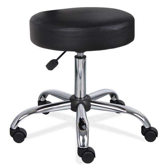 OfficeSource Medical Stools Medical Stool with Polished Chrome Base (343FPABK)