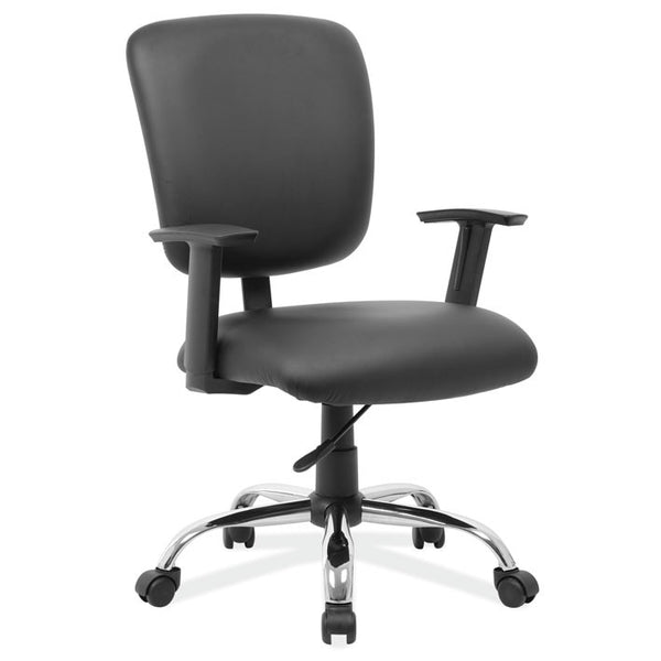 OfficeSource Task Force Mid Back Task Chair with Chrome Base (6801FPABK)