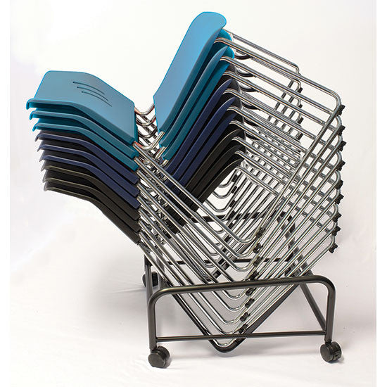OfficeSource Stacked Seating Black Chair Dolly (OSSN6017DYBK)
