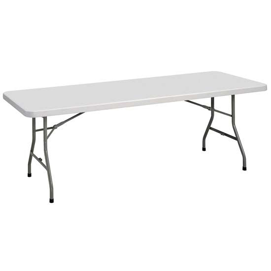 OfficeSource Blow Molded Folding Tables Rectangular Plastic Blow-Molded Folding Table 60'W x 30'D (OSFBM3060GR)