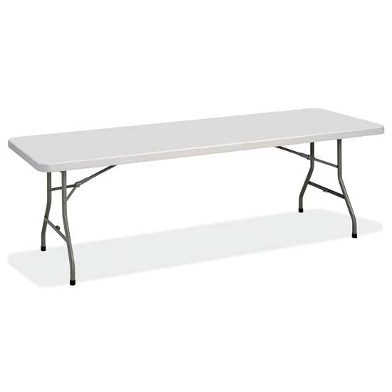 OfficeSource Blow Molded Folding Tables Rectangular Plastic Blow-Molded Folding Table 72'W x 30'D (OSFBM3072GR)