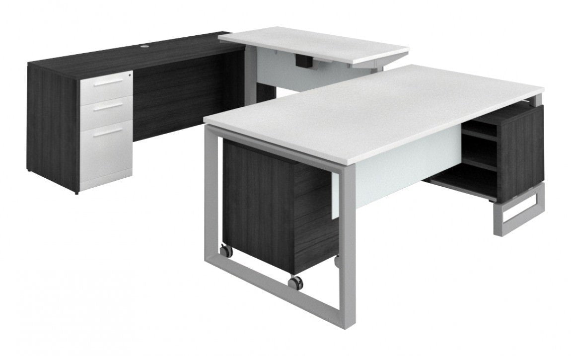 U Shaped Height Adjustable Desk – view 1