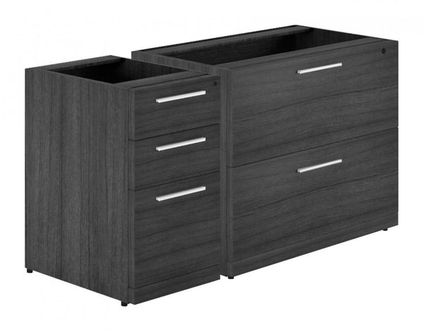 Lateral File & 3 Drawer Pedestal for Corp Design Desks – view 1