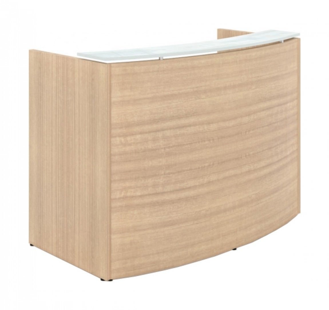 Corp Design Curved Reception Desks with Glass Transaction Counter – view 1