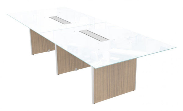 Corp Design Glass Conference Tables with Laminate Base – view 1