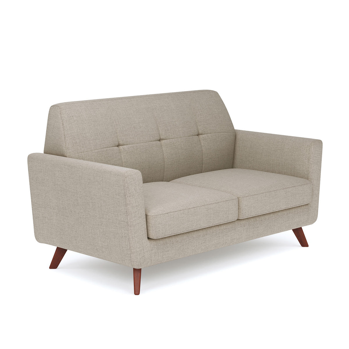 OfficeSource Partridge Loveseat with Light Wood Legs (50611F)