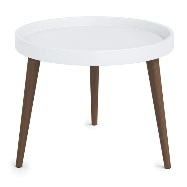OfficeSource Posey Collection Plastic Round Table Top with 14" Wood Legs (OSPT2014WH)