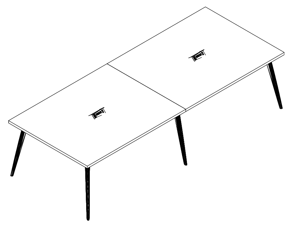 Friant table typical 4' x 10' conference