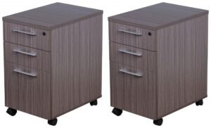 Pair of 3 Drawer Mobile Pedestals