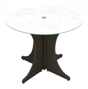 Small Round Table with Glass Top