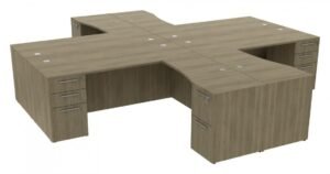 4 Person Desk with Drawers